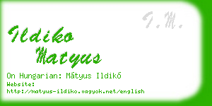 ildiko matyus business card